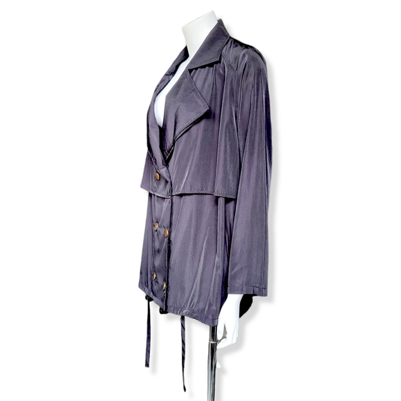 Casual Lightweight Oversized Drape Front Jacket Black size Small to M - Picture 8 of 10